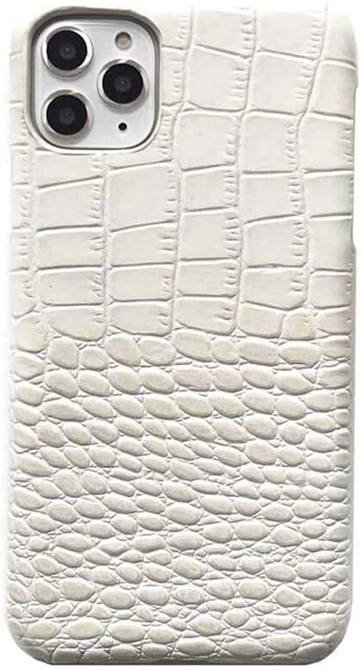 Coque en cuir iPhone 11 Pro Max antichoc blanche avec protection d'écran