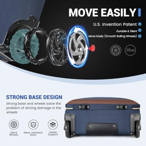 Image of RUCYEN Rolling Laptop Bag,Rolling Briefcase for Men & Women,Laptop Briefcase on Wheels,Carry On Bag for Business Travel