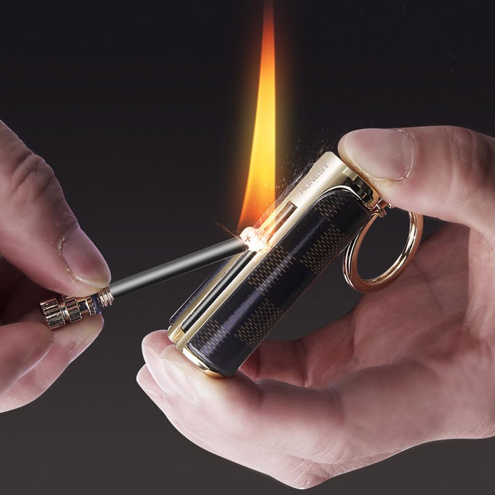 WINAKUI Permanent Match Keychain Lighter Match Strike, Reusable Waterproof Match Emergency Fire Starters for Outdoor Camping Emergency Survival Gear