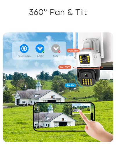 Image of VSTARCAM 3MP+3MP Security Cameras Wireless Outdoor, 2K Dual Camera, 360 Pan & Tilt, Custom Alarm Sound, Full Color Night Vision, 2-Way Audio, 2.4GHz WiFi, 20260518