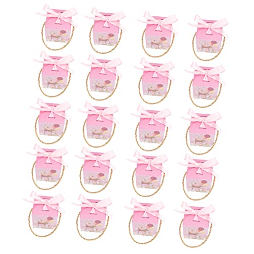 LRXIYODE 20個加厚カー製ちゃん用 誕生日 お祝い パーティー用キャンディ ラッピング 小象ピンク