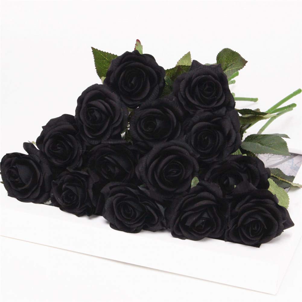 Tulipe noire artificielle latex faux fleur de mariage décor home party memorial durable