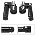 M8 Motorcycle Foot Rests Fit 1.22-1.29in Motorbike Brackets Foldable Foot Pegs Front Footpeg Rear Footpeg Anti-Skid Rearsets Folded Footrest 90 Degree Fixed Folding Passenger Pedal Supports(Black)