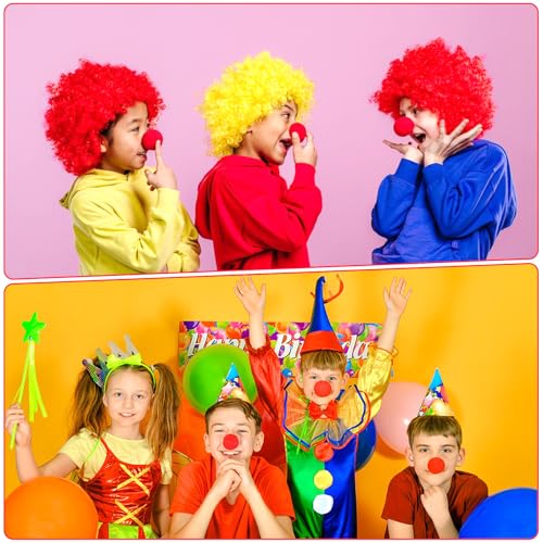25 Stück Clownsnasen,ø 5cm Clown Nase Rot,Clownnase Schaumstoff,Schaum Zirkus Nasen,Kostüm Clown Nase,Schwammnase Falsche Nasen,für Kinderschminke Partys Karneval Fasching Zirkus Halloween Cosplay