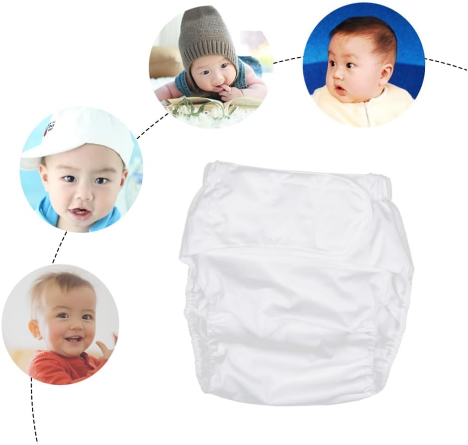 Adjustable Leakproof Adult Washable Cloth Diaper Reusable Incontinence Pants for Elderly White Super Absorbency Suitable for Daily Use
