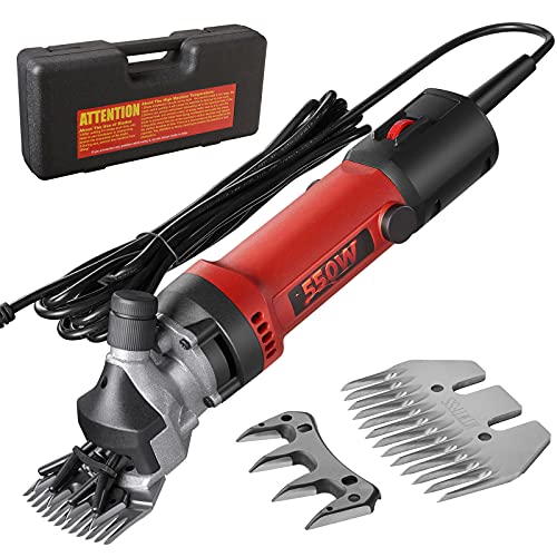 MTWTFSS Electric Professional Sheep Shears,6 Speed Sheep Clippers 550W Animal Shearing Machine,Heavy Duty Farm Livestock Grooming Kit for Shaving Fur Wool in Sheep, Goats,Large Thick Coat Animals