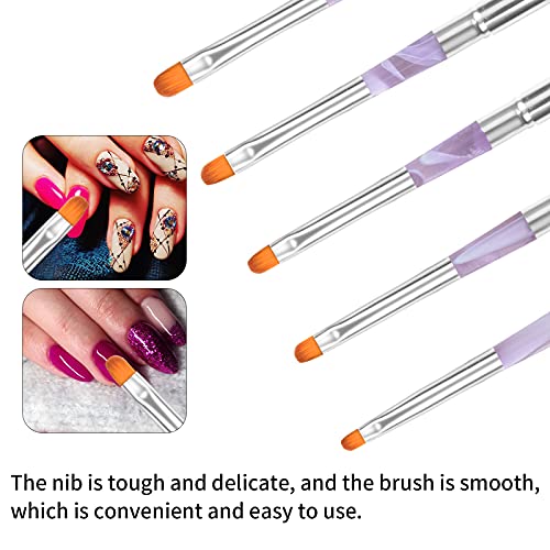 Nageldesign Pinsel Set 5 Stück UV Gel Nagel Acryl Pinsel Nageldesigen Pinselset Pinsel für Gelnägel für nägel Maniküre… – Bild 6