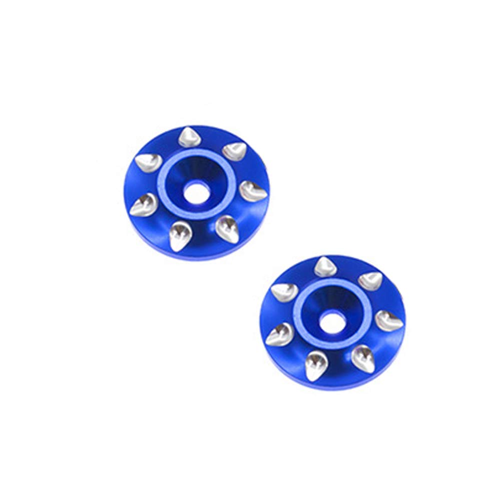 KEEDA Rear Wing M3 Screw Washer Shims for 1/8 1/10 Scale RC Off Road Buggy Short Course Truck Car Tail Wing Accessories (Blue)
