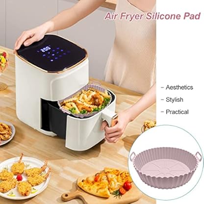 Wresetly Silikontopf für Fritteuse, Zubehör für Fritteuse, Fritteusenkorb, antihaftbeschichtet, wiederverwendbar, für Ofen, Wellenform – Bild 7