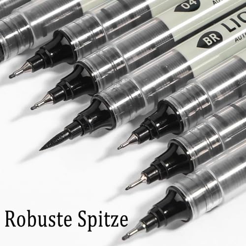 Nurila Kalligraphie Stifte, 6 Größen Schwarz Handlettering Stifte Kalligraphie Set, Calligraphy Pen Set Für Anfänger übung Lettering Unterschrift Schreiben Brush Pen Schwarz DIY-Kreation, Geschenke