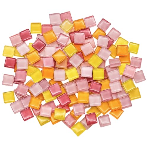 Pocoxll 450 Pcs Bulk Glass Mosaic Tiles, Mosaic Glass Crafts Supplies