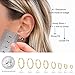 ChicSilver 14K Gold Plated Huggies Earrings for Women 8MM Hoop Earrings Hypoallergenic Small Huggies Earrings Tiny Cartilage Earring for Women Mother