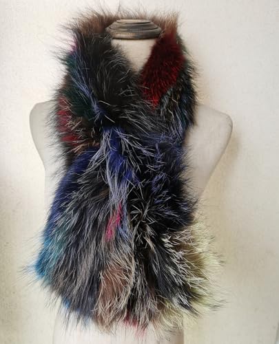 Women's Real Fox Silver Fox Hair Scarf Neckerchief Wrap Neck Warmer Party3