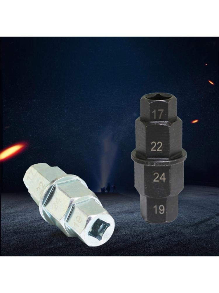 Douille D'Essieu Hexagonale 17-19-22-24mm - Outil Clé Retrait Axe Roue Avant Moto