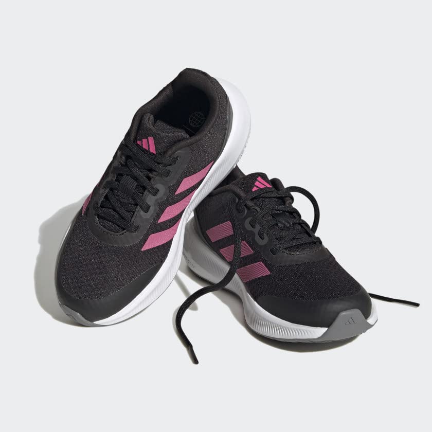 Image of adidas Falcon 3 Sport Lace Shoes Kids', Black, Size 11.5K