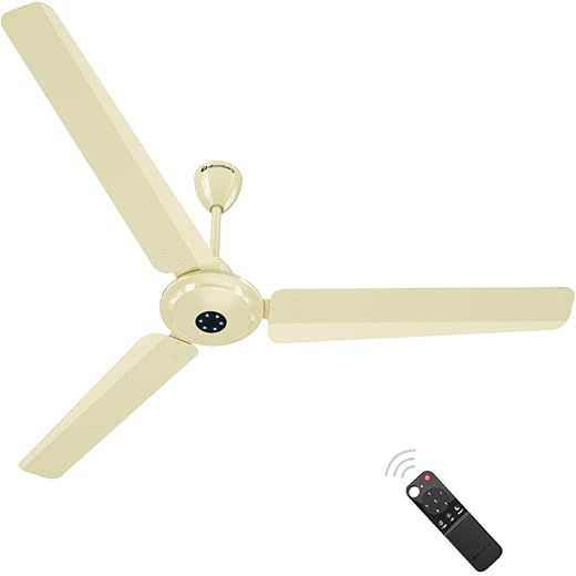 atomberg Ikano 1400mm BLDC Ceiling Fan with Remote Control | BEE 5 star Rated Energy Efficient Ceiling Fan | High Air Delivery with LED Indicators | 3 Year Warranty (Gloss Ivory)