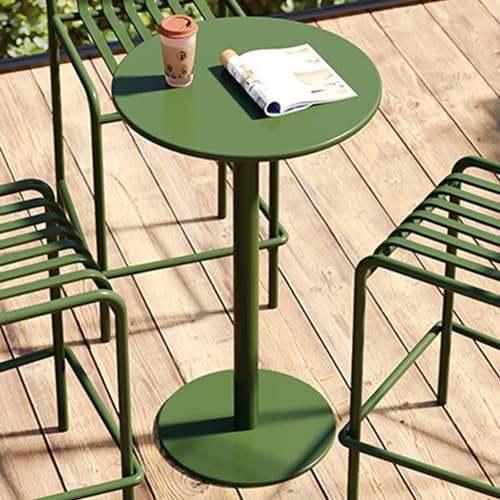 Table de bar en métal pour extérieur au design épuré en fer forgé pour terrasse haut de gamme
