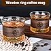YHNDECO Juego de 2 tazas de espresso de 170 ml con mango de madera de nogal a prueba de quemaduras Imagen de YHNDECO Juego de 2 tazas de espresso de 170 ml con mango de madera de nogal a prueba de quemaduras
