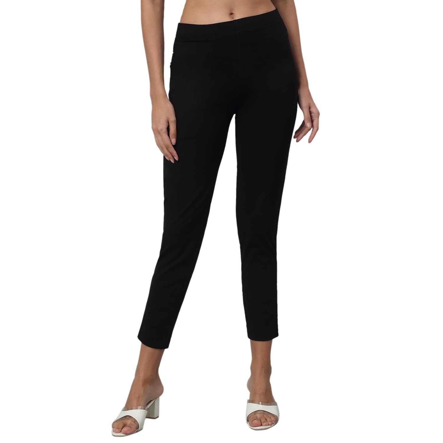 Flying Machine Women Regular Fit Mid Rise Solid Pant | Solid Pant for Ladies | Pant for Women (P_LKPT00001A) in neutral