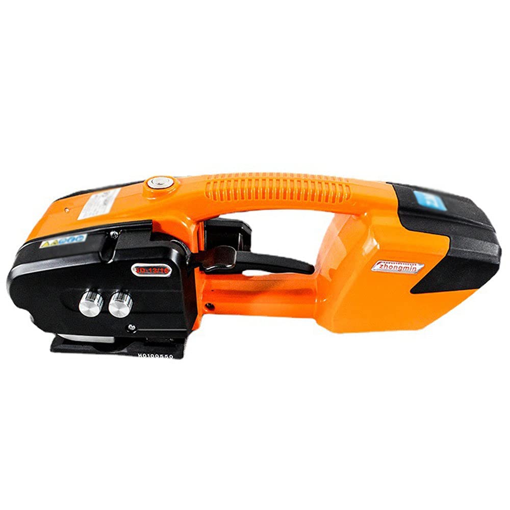 Tendireggia Manuale,Reggiatrice Elettrica Professionale,Portatile Reggiatrice Imballaggio,per 13-16Mm PP/Pet Reggiatura Macchina.,Orange