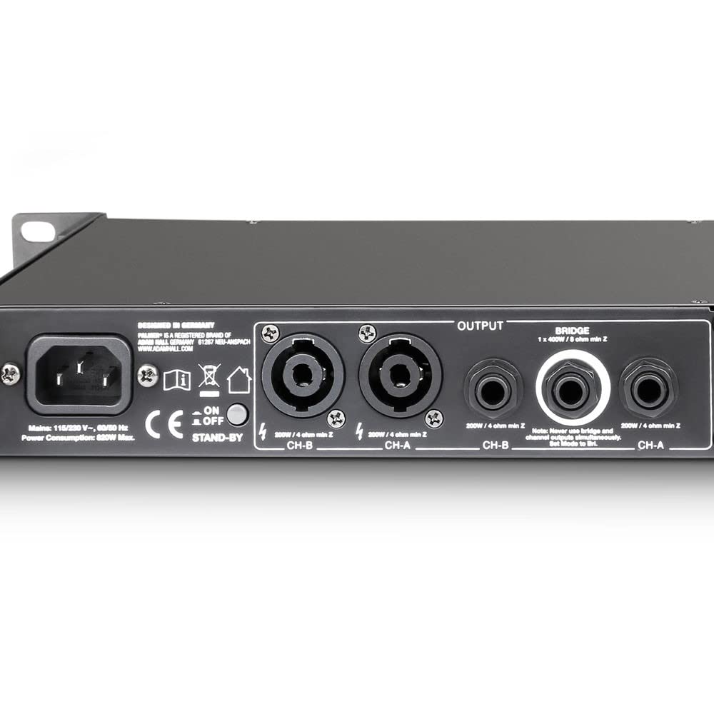 Palmer Macht 402 - Stereo-Endstufe für Gitarre, schwarz, 19"