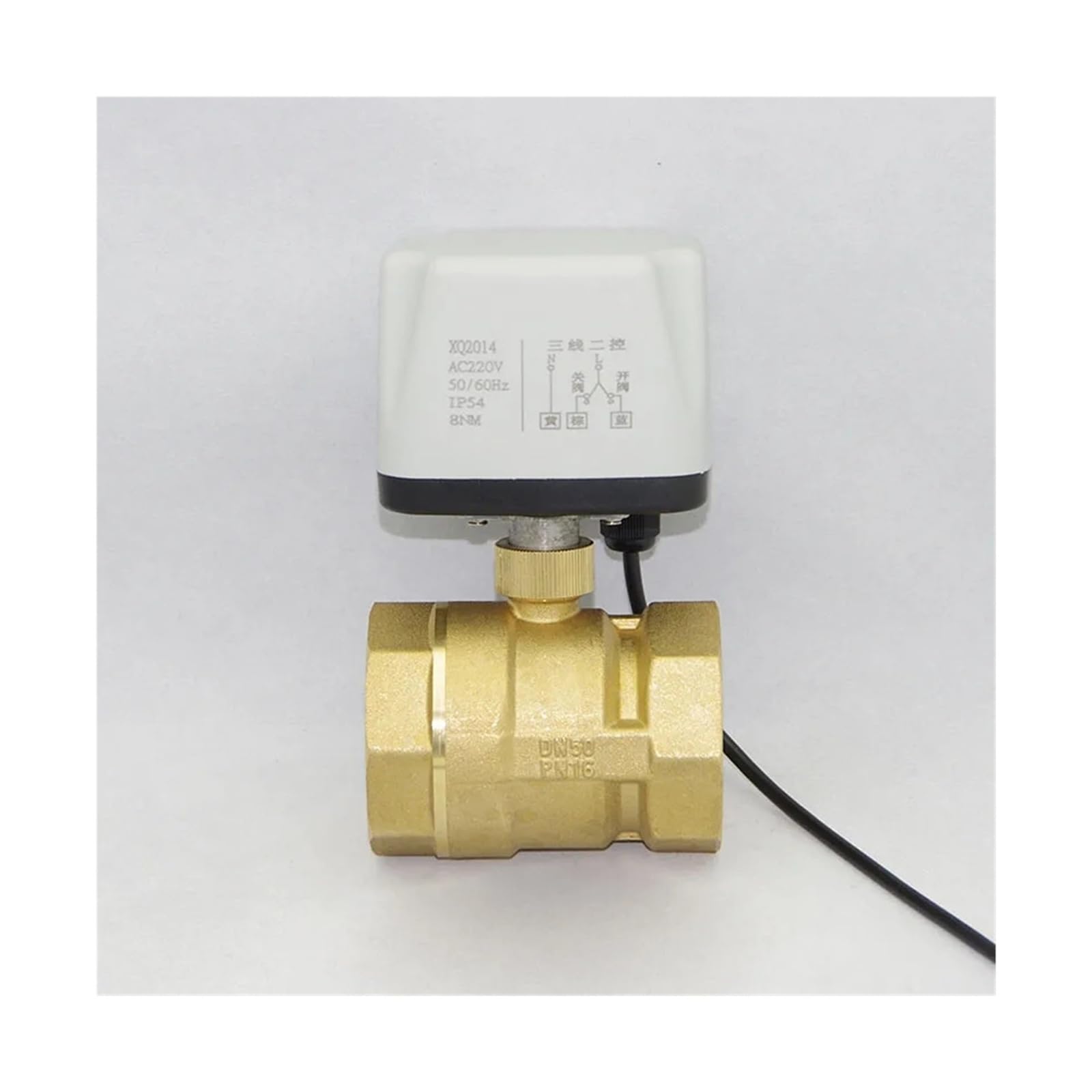 UWUKCJOKQ 2/3 Way Motorized Ball DC24V Electric Three Wire Two Control DN15 DN20 DN25 DN32 DN40 DN50(DN50)