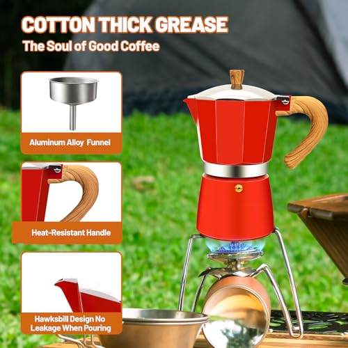 Image of 3 Cup Aluminum Espresso Stovetop Moka Pot Express Coffee Maker Percolator Italian Classic Mocha Coffee Machine for Italian and Cuban Cafe Brewing for Home & Camping 150ml 5oz