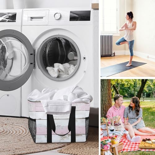 Old Wooden Blanks Large Beach Bag Waterproof Beach Tote Bags for Women Travel Gym Pool 7