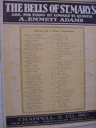 The Bells of St Mary's Arr for Piano By Edward St Quentin