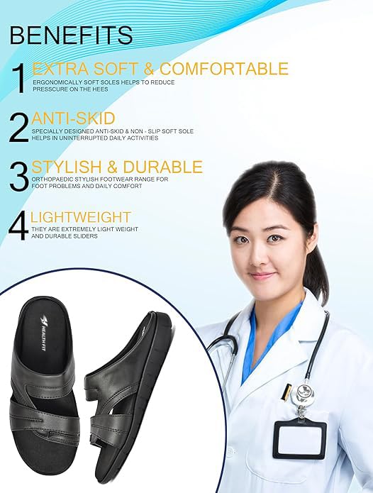 Image of HEALTH FIT Healthfit Men's Diabetic & Orthopedic Arch Support Footwear