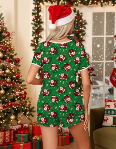 Image of Ekouaer Pajamas for Womens Set 2 Piece Soft Sleepwear, Chest Pocket | Comfy Pjs, Casual Lounge Set, Short Sleeve Tops and Drawstring Shorts, Loungewear for Spring Summer Fall Winter
