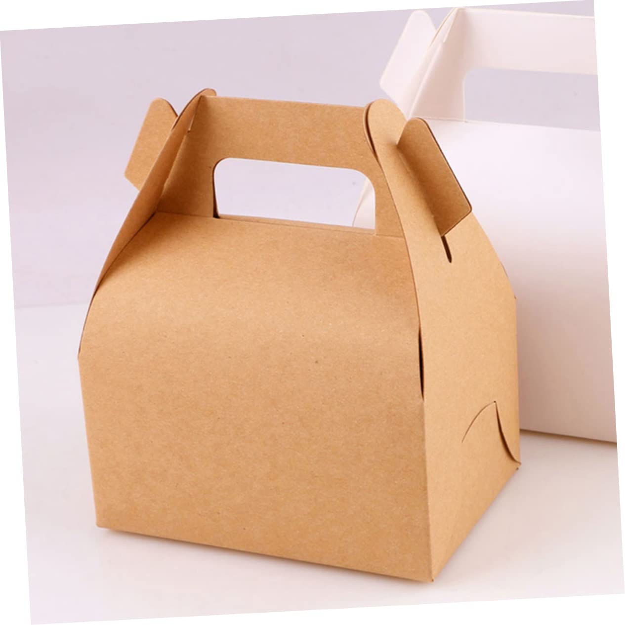 Yardenfun Faltbare Kuchenverpackungskartons Handliche Tortenverpackungskartons 30 Stück aus Kraftpapier mit Henkel für Dessertladen und Zuhause