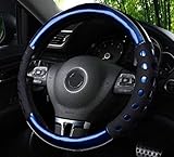 Umweltfreundlich hergestellt. Istn Unisexs hochwertiger langlebiger Kunstleder Material und Rutschfestigkeit Universal Blau Lenkradabdeckung Auto Zubehör Dekor
