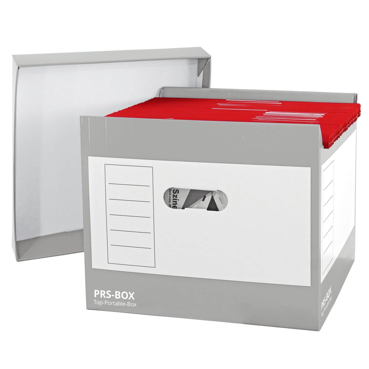 PRS Top-Portable-Box für Hängemappen, Grau, 2 Stück