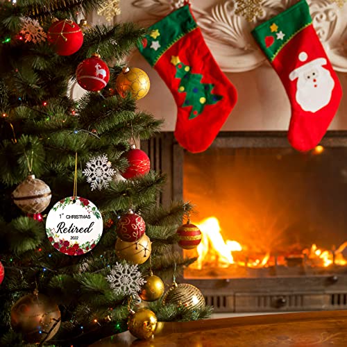 Senseven 1St Retired Christmas Ornament, Happy Retirement Christmas Collectible Holiday Keepsake, Retirement Gifts For Grandparents Parents Co-Workers Teachers 3" #TOP5