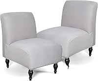 Vista 48 de Funda para silla sin brazos, elástica, de elastano, extraíble, jacquard, antideslizante, para silla de acento sin brazos, protector de muebles