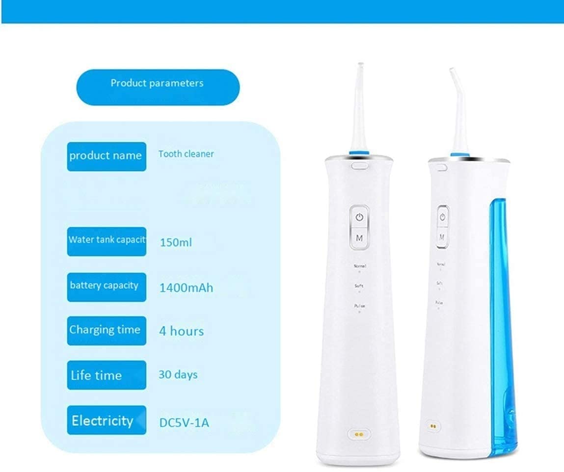 Nić wodna wata wodna bezprzewodowa woda Pick Cleaner zęby dentystyczne irygator jamy ustnej z 3 trybami i akumulatorem litowym USB