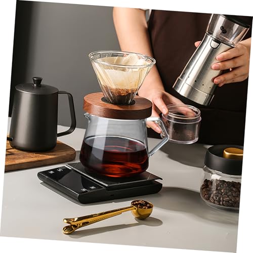 KICHOUSE Tetera eléctrica de vidrio 650ml resistente al calor miniatura 4