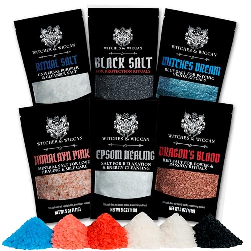 Ritual Salt Starter Collection Pack for Ceremony and Spell – Handcrafted Negative Energy...