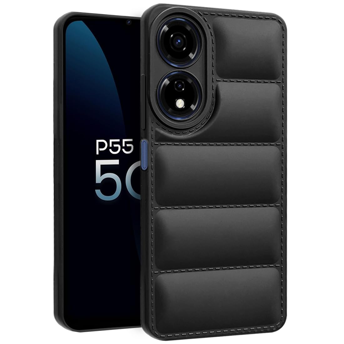 Fashionury Back Case Cover for Itel P55 5G | Compatible for Itel P55 5G Back Case Cover | Matte Soft Case | Liquid Silicon Puff Case for Itel P55 5G with Camera Protection | (Black) (B0CMH51GQ3) Amazon Price History, Amazon Price Tracker