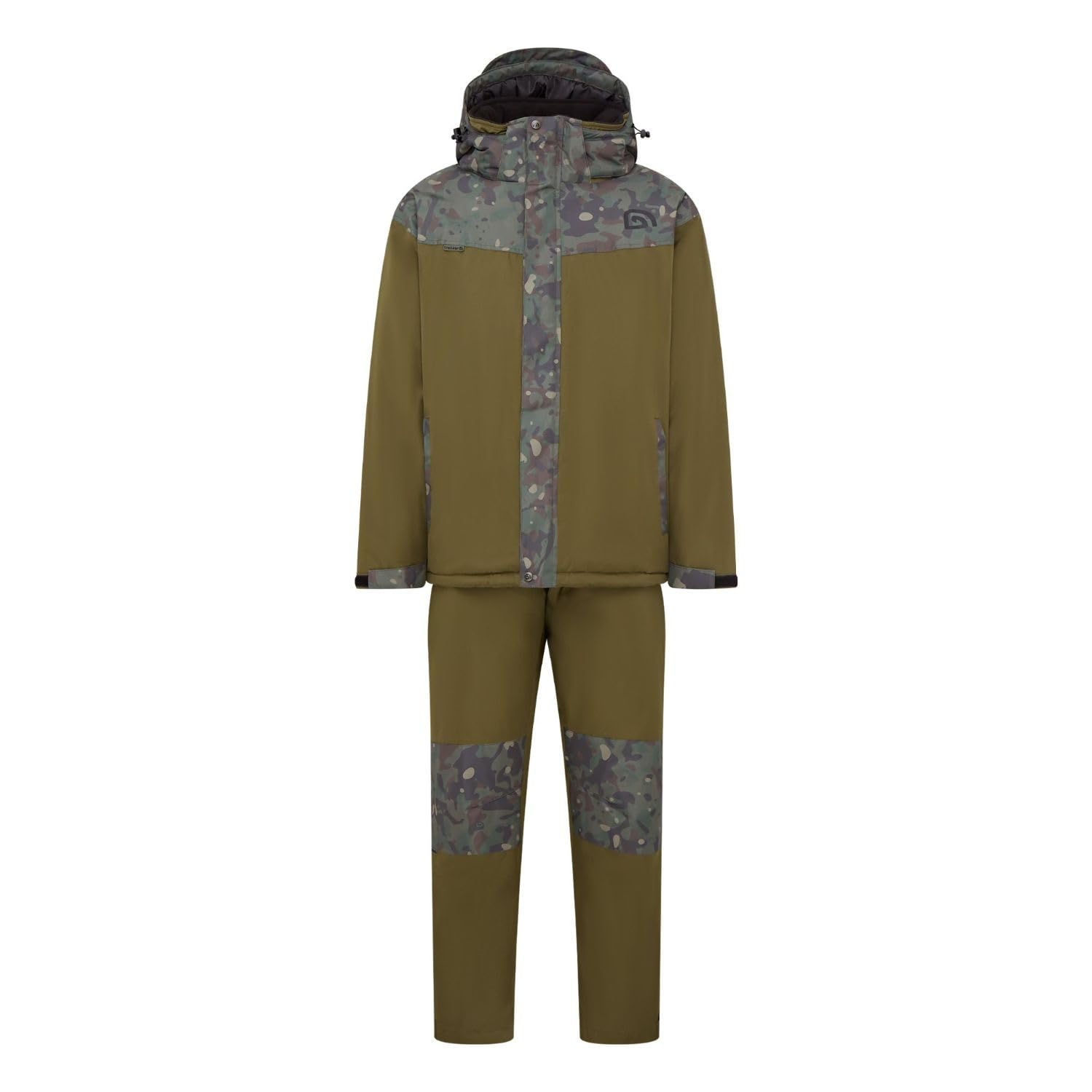 Trakker CR Camo 2-teiliger Winteranzug, Jacke und Hose, thermisch, wasserdicht, verstellbare Kapuze, verstärkte Knie
