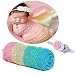 Newborn Baby Photography Props - Long Ripple Wrap Blanket and Lace Beads Headband (Multicoloured)