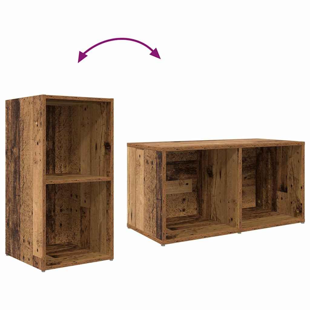 TV-Schrankset Wandmontiert 3-TLG., Braun Holzwerkstoff, Modernes Design, Stauraum für Wohnzimmer, Media Center, Einfache Montage