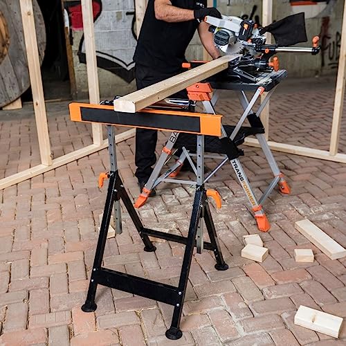 Établi multifonction stable avec support à rouleaux et extension de scie - 8