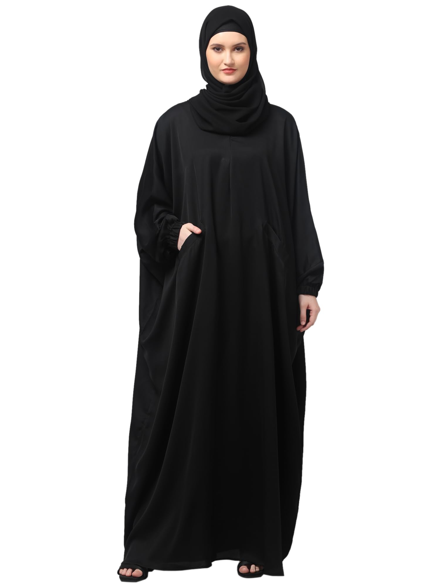 she24 NAZNEEN Nida Kaftan with 2 Front Pockets, Elastic Sleeves, Free Size-picture-50