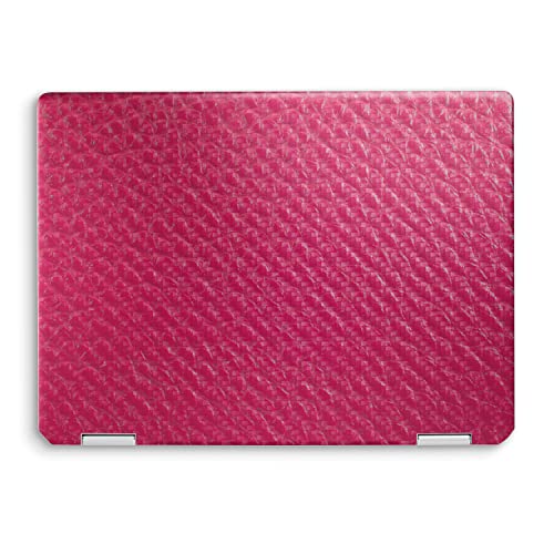 Image of MightySkins Carbon Fiber Skin Compatible with HP Spectre x360 14 inch (2022) Full Wrap Kit - Pink Pleather | Protective, Durable Textured Carbon Fiber Finish | Easy to Apply | Made in The USA