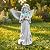 Ovewios Angel Garden Statue Outdoor Decor, Angel Garden Figurine Hold Bird's Nest with Solar Lights Waterproof Resin Yard Art Decoration Lawn Ornament Sculpture for Outside Patio Yard Gift