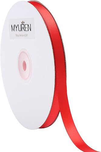 Miniatura 4 de Cinta de satén sólida de 38 pulgadas, cinta de satén roja de doble cara para manualidades, envoltura de regalos, recuerdos de fiesta, baby shower,