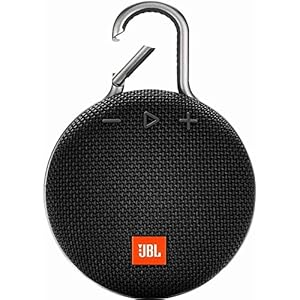 JBL CLIP 3 Portable Bluetooth Wireless Speaker with Rechargeable Battery, Waterproof IPX7 for Outdoors, Compatible with Siri and Google, Black