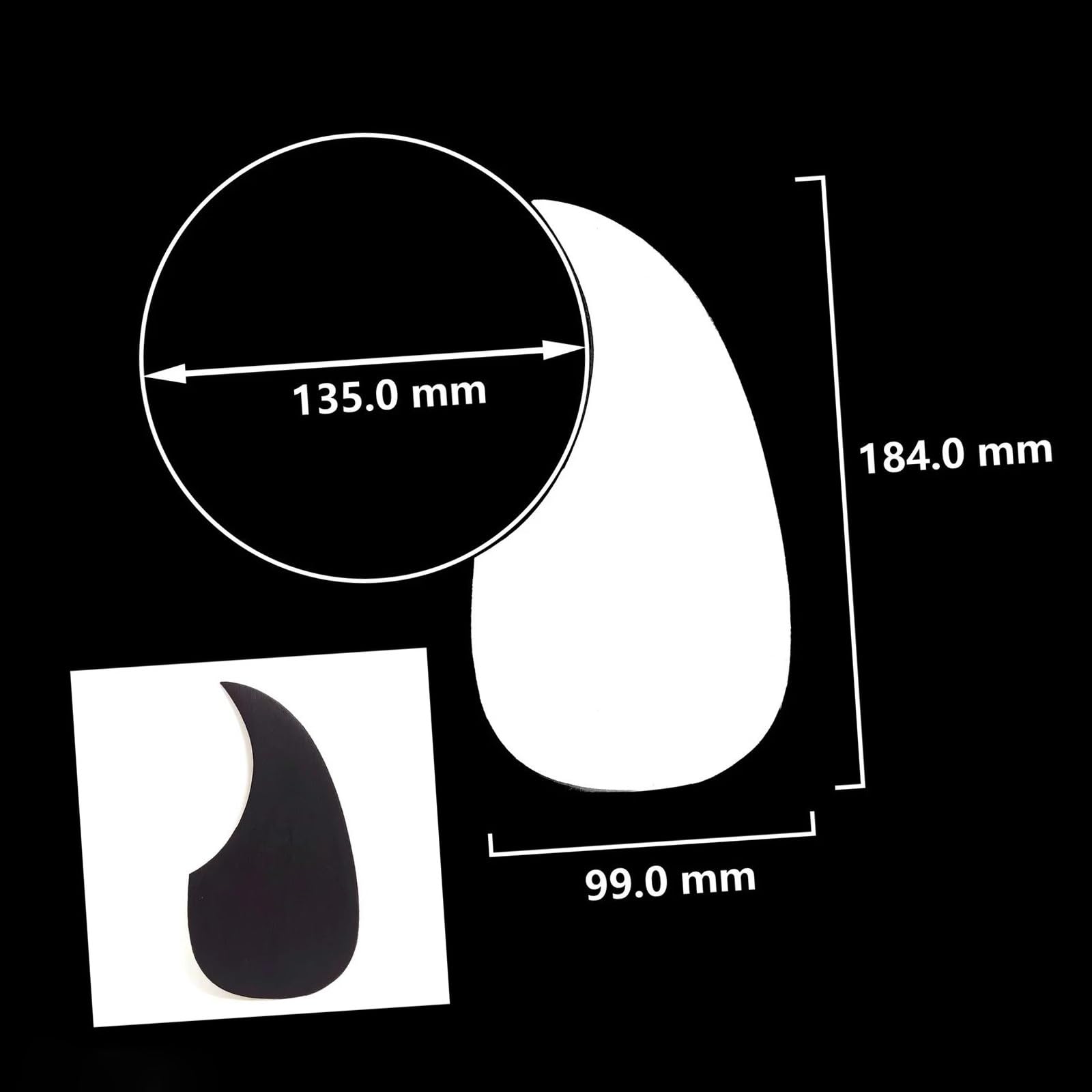 Pickguard do gitary akustycznej dla początkujących Płytka ochronna do gitary akustycznej z litego palisandru
